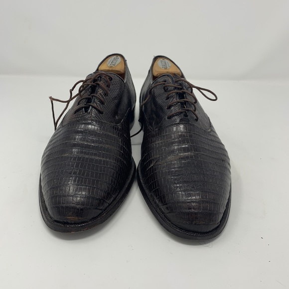 Mezlan brown lizard lace up dress shoe main image 6